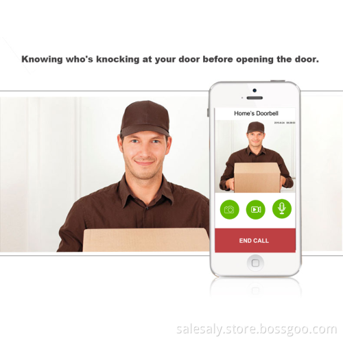 AlyBell wifi smart doorbell with motion detection and HD camera